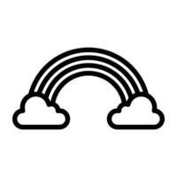 A meteorological phenomenon, icon of rainbow in trendy style vector