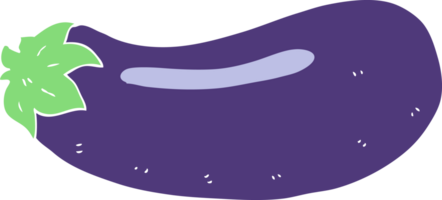 flache Farbillustration der Aubergine png