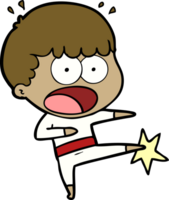 patadas de karate de niño de dibujos animados png
