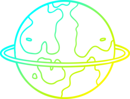 kall lutning linje teckning av en tecknad serie utomjording planet png