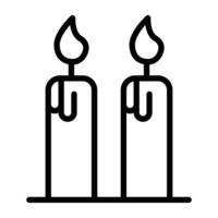 Modern style icon of burning candles vector