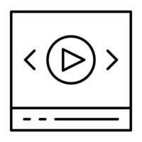 icono de diseño moderno de video en línea vector