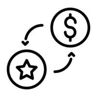 A linear design, icon of currency exchange vector