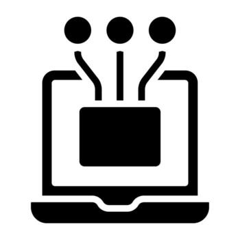 Nodes icon in solid editable design vector