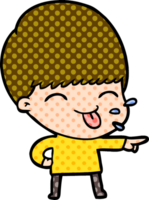 cartoon boy sticking out tongue png