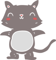 flat color style cartoon cat png