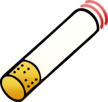 pente ombragé dessin animé de une cigarette bâton png