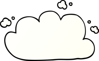 desenho animado doodle nuvem branca png