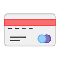 A flat  design, icon of credit card vector