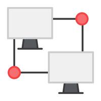 Computer connections denoting concept of connected devices vector