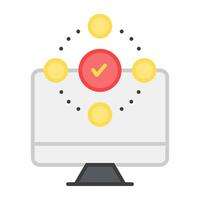 A modern style icon of verified network vector