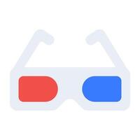 Eyewear accessory icon, flat design of glasses vector