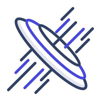 plano vector diseño de que cae astronave icono