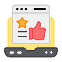 A flat design, icon of web feedback vector