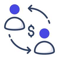 A flat design, icon of employee turnover vector