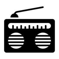 Icon of radio, glyph design vector