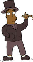 cartoon smoking gentleman png