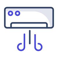 A outline design, icon of air conditioner vector