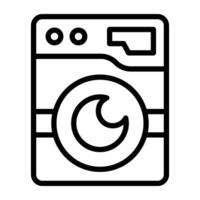 A linear design, icon of washing machine vector