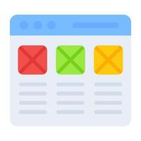 A flat design, icon of web wireframe vector