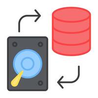 An icon design of data transfer vector