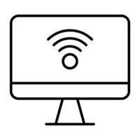 un Perfecto diseño icono de computadora Wifi vector