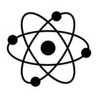 Trendy design of atom, editable vector