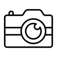 A outline design, icon of camera vector