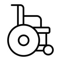 An icon design of wheelchair, premium download vector