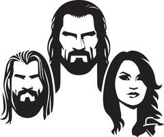 wwe estrellas vector