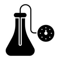 Trendy glyph icon of chemical measurement, chemical weight vector