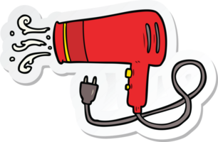 sticker of a cartoon electric hairdryer png