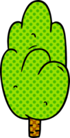 main tiré dessin animé griffonnage Célibataire vert arbre png