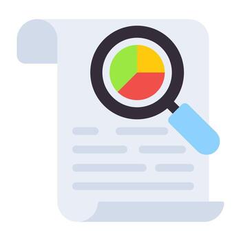 A flat design, icon of data analysis vector