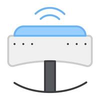 A flat design, icon of wifi router vector