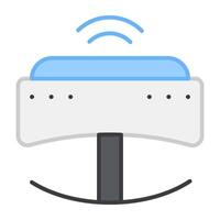 A flat design, icon of wifi router vector