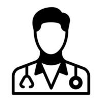 Doctor icon in glyph design vector