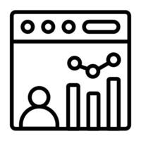 Key performance indicator icon, trendy style vector