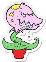 sticker of a cartoon monster plant png