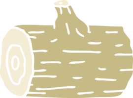 hand drawn quirky cartoon wooden log png