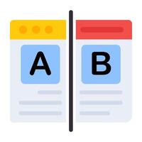 A flat design, icon of ab testing vector