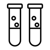 Test tubes denoting concept of lab equipment icon vector