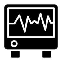 un icono diseño de electrocardiograma, editable vector