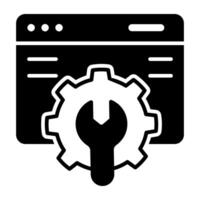 A glyph design, icon of web management vector