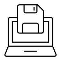 A trendy design icon of online floppy vector