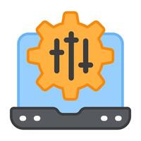 A flat design, icon of volume equalizer vector