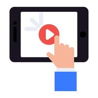 Trendy flat design vector of  video play