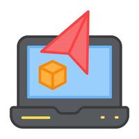 A flat design, icon of send message vector