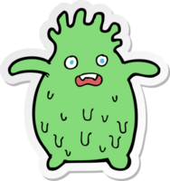 sticker of a cartoon funny slime monster png