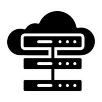 An icon design of cloud server vector